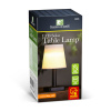 Solárna stolová lampa – biela – teplá biela LED – plast – 23 x 12 cm Solárna stolová lampa – biela – teplá biela LED – plast – 23 x 12 cm