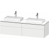 DURAVIT L-Cube závesná skrinka pod dve umývadlá na dosku, 4 zásuvky, 1620 x 550 x 482 mm, biela matná, LC4873B18180000 DURAVIT L-Cube závesná skrinka pod dve umývadlá na dosku, 4 zásuvky, 1620 x 550 x 482 mm, biela matná, LC4873B18180000