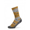 Turistické ponožky Buff Merino LIghtweight Crew Sock LWC2 - umber khaki Turistické ponožky Buff Merino LIghtweight Crew Sock LWC2 - umber khaki