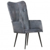 vidaXL Kreslo wingback sivé pravá koža - Sivá - 149472-2047 vidaXL Kreslo wingback sivé pravá koža - Sivá - 149472-2047
