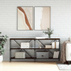 zahrada-XL Konzolový stolík hnedý dub 160x30x75cm kompozitné drevo železo 832852 zahrada-XL Konzolový stolík hnedý dub 160x30x75cm kompozitné drevo železo 832852
