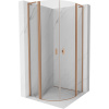 Mexen Mist L, štvrťkruhový sprchový kút s 2-krídlovými dverami, 90 x 90 cm, 8mm číre sklo, medený profil, 8A32L-090-090-65-00 Mexen Mist L, štvrťkruhový sprchový kút s 2-krídlovými dverami, 90 x 90 cm, 8mm číre sklo, medený profil, 8A32L-090-090-65-00