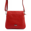 MiaMore Kožená crossbody dámská kabelka se třemi oddíly červená MiaMore Kožená crossbody dámská kabelka se třemi oddíly červená