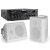 Power Dynamics PV220BT zvuková inštalácia - Set BGO40 biele nástenné reproduktory - 2-zónový zosilňovač - Bluetooth Power Dynamics PV220BT zvuková inštalácia - Set BGO40 biele nástenné reproduktory - 2-zónový zosilňovač - Bluetooth
