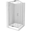 Mexen Rio, štvorcový sprchový kút 90 x 90 cm, 6mm číre sklo, chrómový profil + biela sprchová vanička RIO, 860-090-090-01-00-4510 Mexen Rio, štvorcový sprchový kút 90 x 90 cm, 6mm číre sklo, chrómový profil + biela sprchová vanička RIO, 860-090-090-01-00-4510
