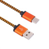 Oranžovo čierny kábel USB 2.0 - USB-C 3.1 1m Oranžovo čierny kábel USB 2.0 - USB-C 3.1 1m