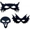 Filcové masky na Halloween - Čierne, 3 ks Filcové masky na Halloween - Čierne, 3 ks