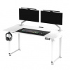 Pracovní stůl bílá 90 kg nosnost ULTRADESK 72-118 cm, bílá-bílá Pracovní stůl bílá 90 kg nosnost ULTRADESK 72-118 cm, bílá-bílá