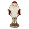 Clayre & Eef Červená vianočná dekorácia busta Santa Claus - 9*7*15 cm - Clayre & Eef Clayre & Eef Červená vianočná dekorácia busta Santa Claus - 9*7*15 cm - Clayre & Eef