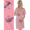Nočná košeľa na kojenie Kitten obojstranne rozopínaná S Ružová Nočná košeľa na kojenie Kitten obojstranne rozopínaná S Ružová