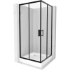 Mexen Rio, štvorcový sprchový kút 90 x 90 cm, 6mm číre sklo, čierny profil + biela sprchová vanička RIO, 860-090-090-70-00-4510 Mexen Rio, štvorcový sprchový kút 90 x 90 cm, 6mm číre sklo, čierny profil + biela sprchová vanička RIO, 860-090-090-70-00-4510