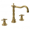 Reitano Rubinetteria Antea Trojprvková umývadlová batéria s retro výtokom, s výtokom, bronz 3226 Reitano Rubinetteria Antea Trojprvková umývadlová batéria s retro výtokom, s výtokom, bronz 3226