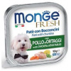 MONGE FRESH - paštika a kousky s kuřetem a zeleninou 100g MONGE FRESH - paštika a kousky s kuřetem a zeleninou 100g