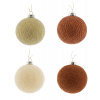 Vianočné bavlnené guličky sada 12 ks - Cosy Copper Vianočné bavlnené guličky sada 12 ks - Cosy Copper