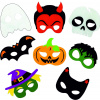 Filcové masky na Halloween - Farebné, 8 ks Filcové masky na Halloween - Farebné, 8 ks