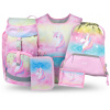 BAAGL SADA 5 Airy Rainbow Unicorn: batoh, peračník, vrecko, zástera, peňaženka BAAGL SADA 5 Airy Rainbow Unicorn: batoh, peračník, vrecko, zástera, peňaženka
