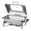 Chafing dish nerezový GN 1/1 GLOBE so skleneným vekom 100017283 Chafing dish nerezový GN 1/1 GLOBE so skleneným vekom 100017283