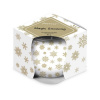 Emocio Sklo Dekor 70x62 mm Magic Snowing bielo-zlatá, vonná sviečka Emocio Sklo Dekor 70x62 mm Magic Snowing bielo-zlatá, vonná sviečka