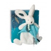 Doudou et Compagnie Paris plyšový králíček s muchláčkem 25 cm modrá Doudou et Compagnie Paris plyšový králíček s muchláčkem 25 cm modrá