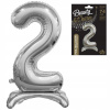 Godan Samostojaci fóliový balón 2 strieborný 74 cm Godan Samostojaci fóliový balón 2 strieborný 74 cm