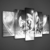 Obraz na plátne viacdielny - OB3387 - Biele okrídlené kone čierno biele 100cm x 60cm - S17 Obraz na plátne viacdielny - OB3387 - Biele okrídlené kone čierno biele 100cm x 60cm - S17