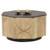 Konferenčný stolík DKD Home Decor Mramorové Mangové drevo 80 x 80 x 45 cm Konferenčný stolík DKD Home Decor Mramorové Mangové drevo 80 x 80 x 45 cm