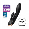 Multifunkčný vibrátor Satisfyer Double Flex Rabbit Vibrator čierny Multifunkčný vibrátor Satisfyer Double Flex Rabbit Vibrator čierny