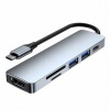Dokovacia stanica Tradebit HUB Adapter USB-C 4K 30HZ SD PD 60W Dokovacia stanica Tradebit HUB Adapter USB-C 4K 30HZ SD PD 60W