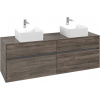 VILLEROY & BOCH Collaro závesná skrinka pod dve umývadlá na dosku, 4 zásuvky, 1600 x 500 x 548 mm, Stone Oak, C05200RK VILLEROY & BOCH Collaro závesná skrinka pod dve umývadlá na dosku, 4 zásuvky, 1600 x 500 x 548 mm, Stone Oak, C05200RK