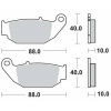 Brzdové destičky Brembo zadní HONDA CBR 125 R rok 11-18 Brzdové destičky Brembo zadní HONDA CBR 125 R rok 11-18