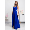 Parisse Modré dlhé spoločenské šaty s rozparkami Veľkosť: M Parisse Modré dlhé spoločenské šaty s rozparkami Veľkosť: M