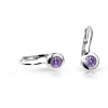 Dievčenské náušnice Danfil C1537 z bieleho zlata, Amethyst, zapínanie klapka Dievčenské náušnice Danfil C1537 z bieleho zlata, Amethyst, zapínanie klapka