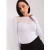 Factory Dámsky biely top s dlhým rukávom a sieťkovým detailom Farba: Biela, Veľkosť: M Factory Dámsky biely top s dlhým rukávom a sieťkovým detailom Farba: Biela, Veľkosť: M