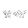 Strieborné náušnice kôstky so zirkónom biely motýľ 11060.1 Strieborné náušnice kôstky so zirkónom biely motýľ 11060.1