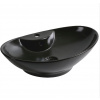 Kerra Kratos 139 keramické umývadlo na dosku Čierna, polomatná, KR139 Kerra Kratos 139 keramické umývadlo na dosku Čierna, polomatná, KR139