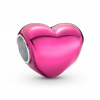 Pandora Romantická korálka Metalické ružové srdce Moments 793337C03 Pandora Romantická korálka Metalické ružové srdce Moments 793337C03