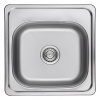 Kuchinox Standard, 1-komorový nerezový drez 475x475x180 mm, drážkovaný dekor, oceľová, LAV-SKS_310T Kuchinox Standard, 1-komorový nerezový drez 475x475x180 mm, drážkovaný dekor, oceľová, LAV-SKS_310T
