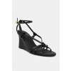 Kožené sandále Tommy Hilfiger LEATHER KNOTS WEDGE SANDAL FW0FW08417 čierna EUR 41 Kožené sandále Tommy Hilfiger LEATHER KNOTS WEDGE SANDAL FW0FW08417 čierna EUR 41