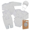New Baby Dojčenská súprava do pôrodnice For Sweet Bear sivá New Baby Dojčenská súprava do pôrodnice For Sweet Bear sivá