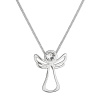 Strieborný náhrdelník anjel so Swarovski kryštálom 32080.1 biely Strieborný náhrdelník anjel so Swarovski kryštálom 32080.1 biely