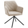 Otočná jedálenská stolička Patti, béžová látka Otočná jedálenská stolička Patti, béžová látka