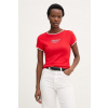 Tommy Hilfiger tričko dámske bavlnené WW0WW49245 červená XXS Tommy Hilfiger tričko dámske bavlnené WW0WW49245 červená XXS