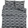 Shumee obliečky tmavě šedá bavlna vzory 220x240 2x60x70 Shumee obliečky tmavě šedá bavlna vzory 220x240 2x60x70