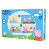 Textilomanie Detské puzzle 4v1 PRASIATKO PEPPA deň s rodinou, 19x29 cm Textilomanie Detské puzzle 4v1 PRASIATKO PEPPA deň s rodinou, 19x29 cm
