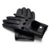 Pánske čierne kožené rukavice na šoférovanie 15744