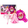 LEAN TOYS Kočiar s koňom pre bábiku princezná, ružový pegas LEAN TOYS Kočiar s koňom pre bábiku princezná, ružový pegas