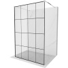 Mexen Kioto, sprchová zástena Walk-In 150 x 200 cm, 8mm sklo čierny vzor, chrómový profil, 800-150-002-01-77 Mexen Kioto, sprchová zástena Walk-In 150 x 200 cm, 8mm sklo čierny vzor, chrómový profil, 800-150-002-01-77