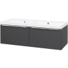 Mereo Mailo, kúpeľňová skrinka s umývadlom z liateho mramoru 121 cm, antracit, chróm madlo CN538M CN538M Mereo Mailo, kúpeľňová skrinka s umývadlom z liateho mramoru 121 cm, antracit, chróm madlo CN538M CN538M