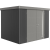 Biohort Plechový domček Neo2C 3.2 dvojkrídľové dvere tmavo sivá 292 x 236 cm