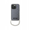 Karl Lagerfeld iPhone 14 Saffiano Monogram Chain strieborné Karl Lagerfeld iPhone 14 Saffiano Monogram Chain strieborné